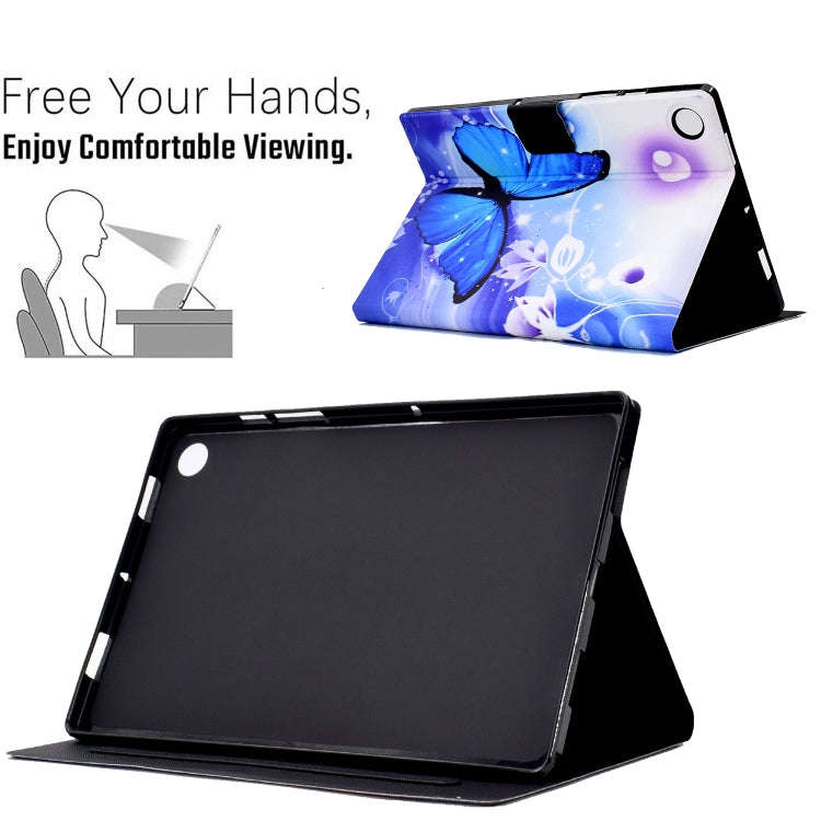For Huawei MatePad T 10 / T 10s Electric Pressed TPU Leather Tablet Case(Blue Butterfly)