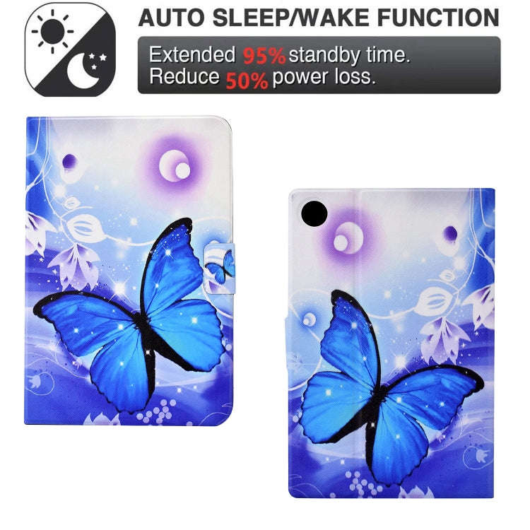 For Huawei MatePad T 10 / T 10s Electric Pressed TPU Leather Tablet Case(Blue Butterfly)