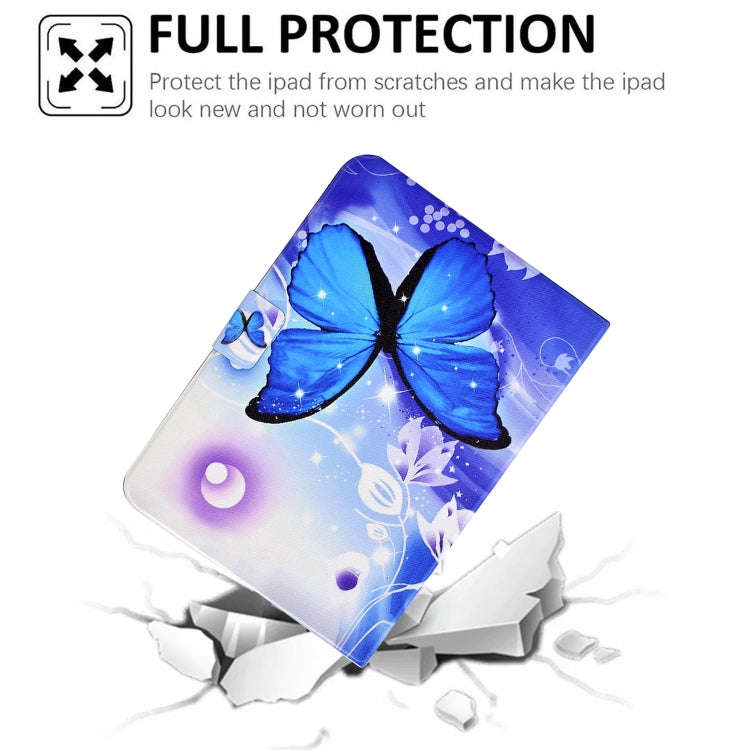 For Huawei MatePad T 10 / T 10s Electric Pressed TPU Leather Tablet Case(Blue Butterfly)