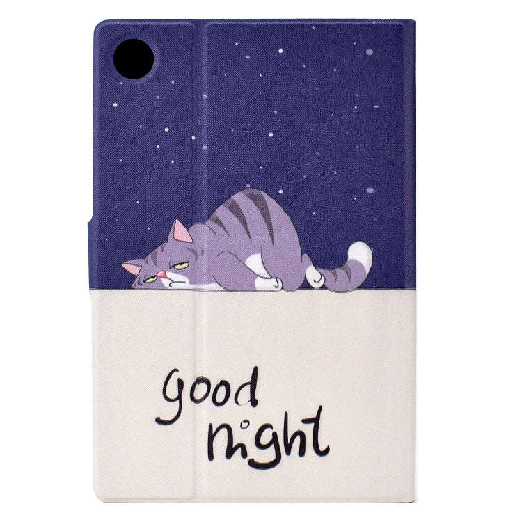 For Huawei MatePad T 10 / T 10s Electric Pressed TPU Leather Tablet Case(Lazy Cat)