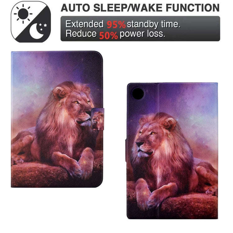 For Huawei MatePad T 10 / T 10s Electric Pressed TPU Leather Tablet Case(Lion King)