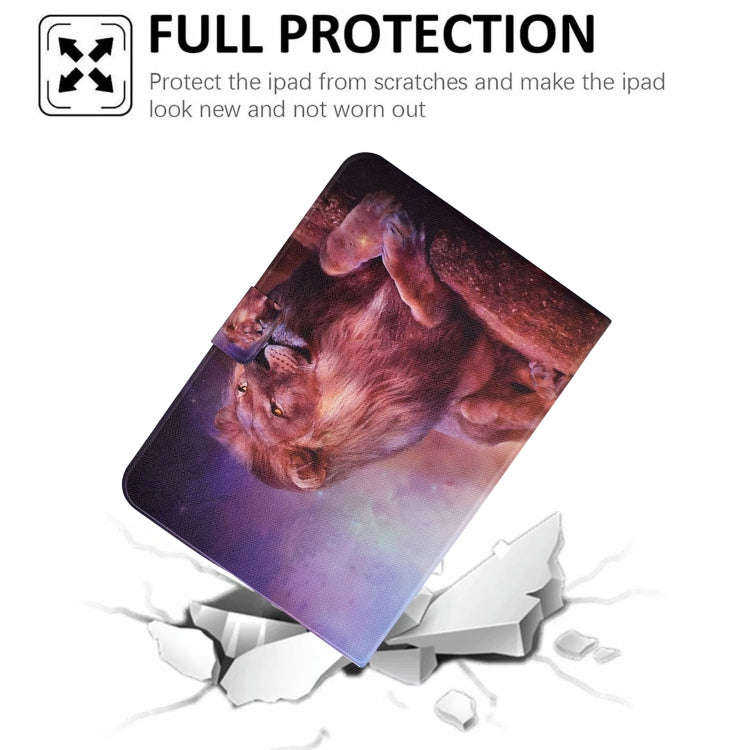 For Huawei MatePad T 10 / T 10s Electric Pressed TPU Leather Tablet Case(Lion King)