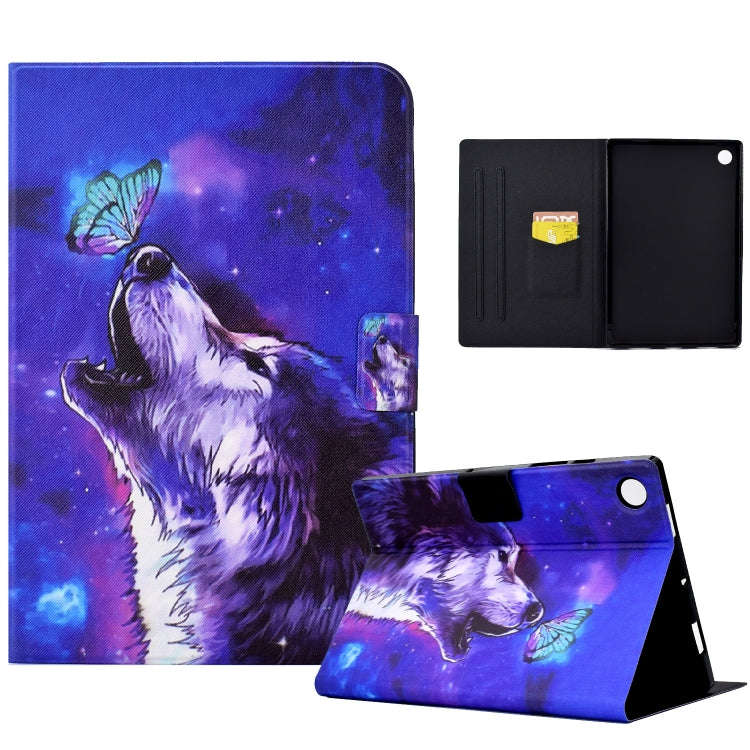 For Huawei MatePad T 10 / T 10s Electric Pressed TPU Leather Tablet Case(Butterfly Wolf)