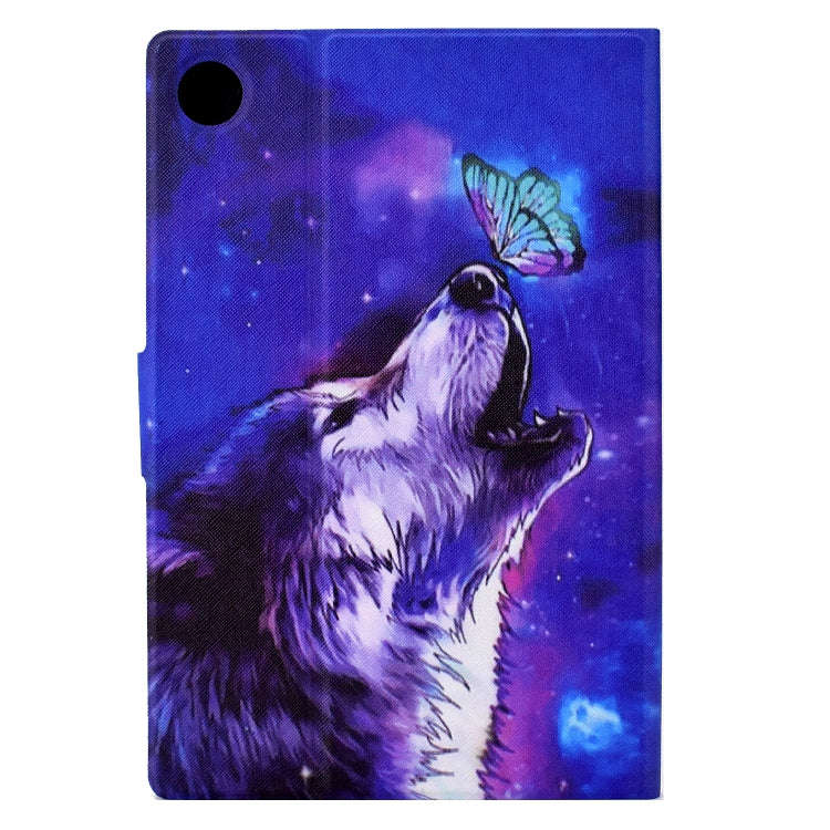 For Huawei MatePad T 10 / T 10s Electric Pressed TPU Leather Tablet Case(Butterfly Wolf)