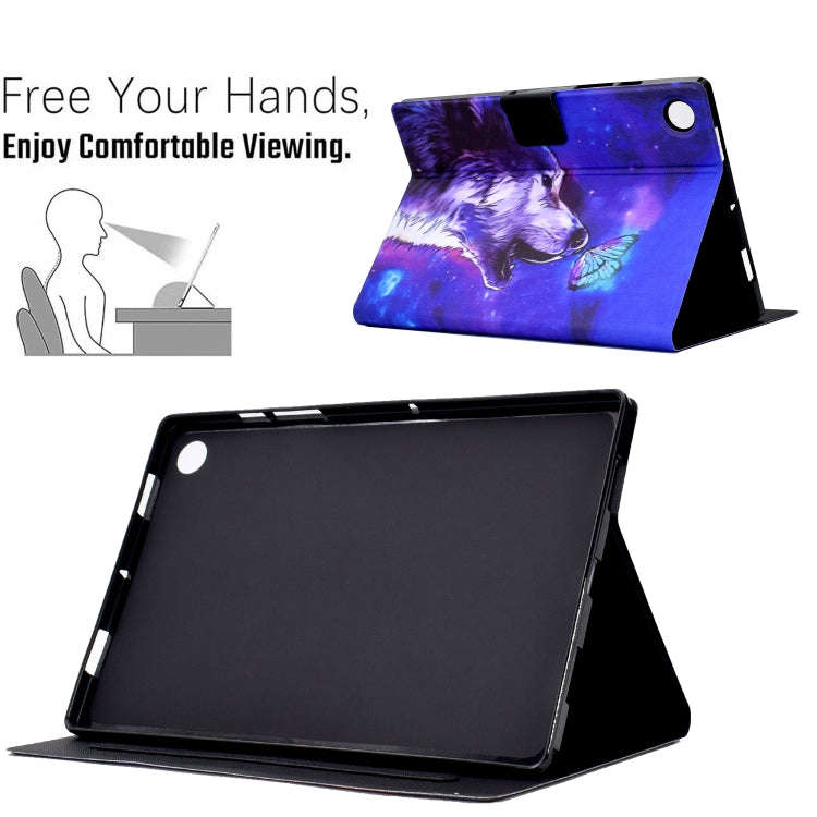 For Huawei MatePad T 10 / T 10s Electric Pressed TPU Leather Tablet Case(Butterfly Wolf)