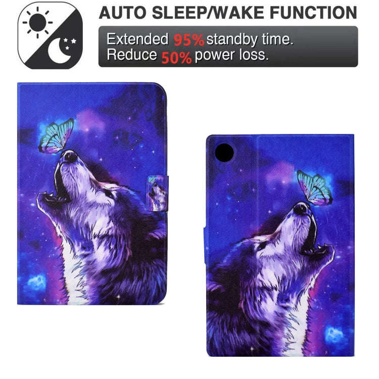 For Huawei MatePad T 10 / T 10s Electric Pressed TPU Leather Tablet Case(Butterfly Wolf)