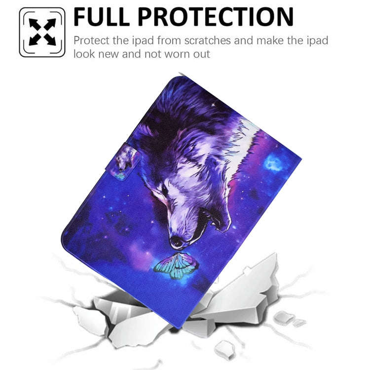 For Huawei MatePad T 10 / T 10s Electric Pressed TPU Leather Tablet Case(Butterfly Wolf)