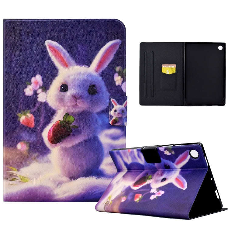For Huawei MatePad T 10 / T 10s Electric Pressed TPU Leather Tablet Case(Strawberry Bunny)