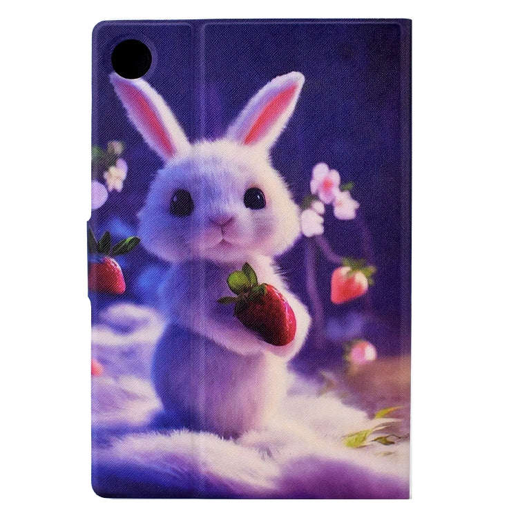 For Huawei MatePad T 10 / T 10s Electric Pressed TPU Leather Tablet Case(Strawberry Bunny)