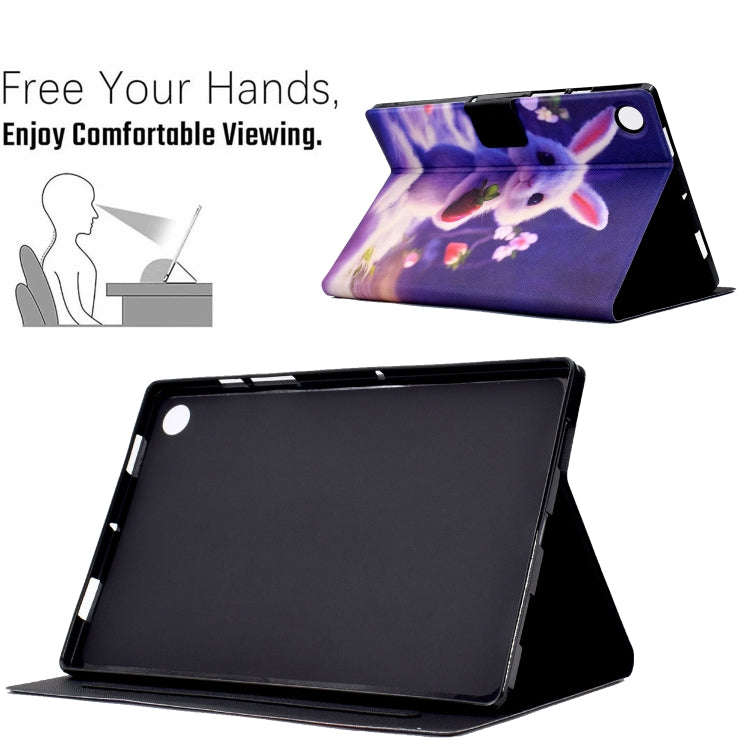 For Huawei MatePad T 10 / T 10s Electric Pressed TPU Leather Tablet Case(Strawberry Bunny)