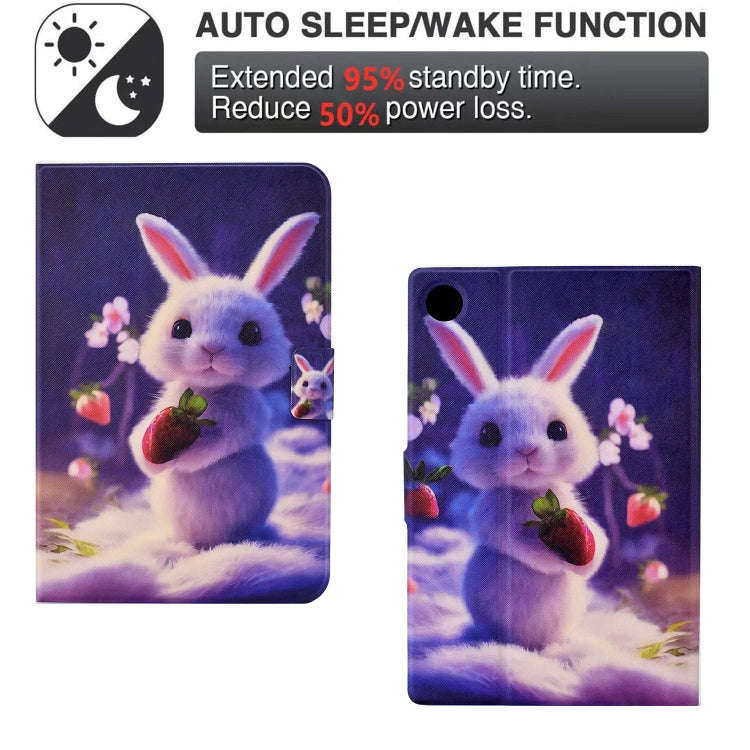 For Huawei MatePad T 10 / T 10s Electric Pressed TPU Leather Tablet Case(Strawberry Bunny)