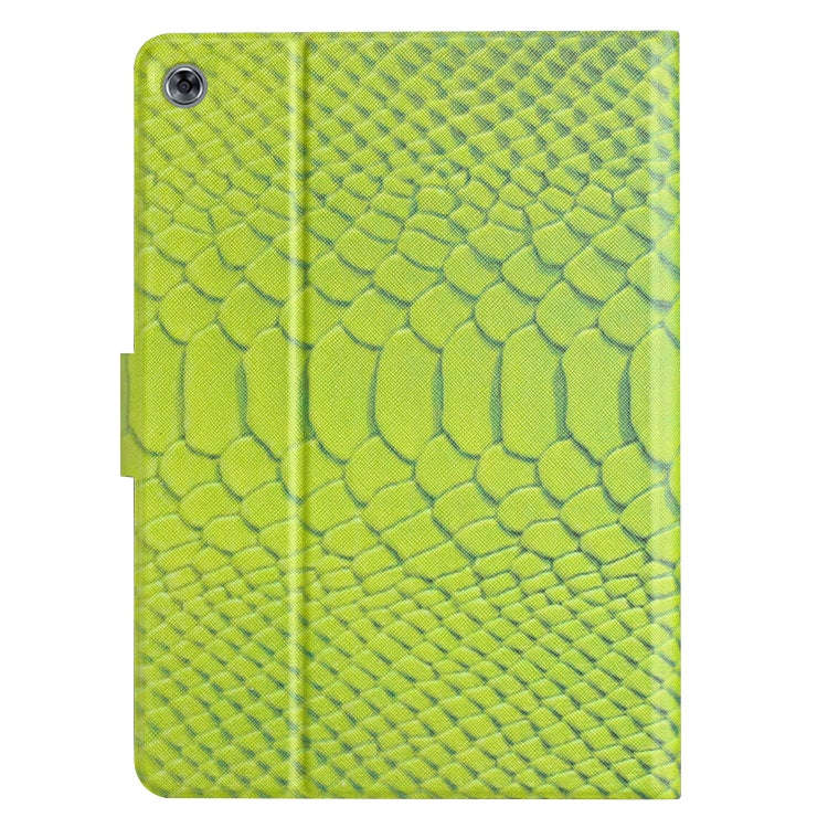 For Huawei MatePad T 10s Solid Color Crocodile Texture Leather Tablet Case(Green)