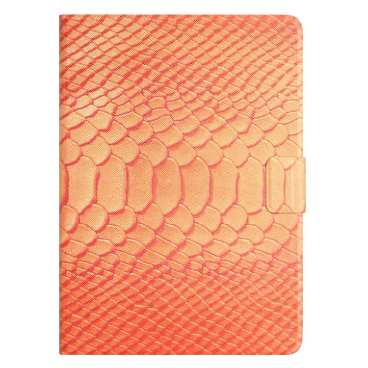 For Huawei MatePad T 10s Solid Color Crocodile Texture Leather Tablet Case(Orange)