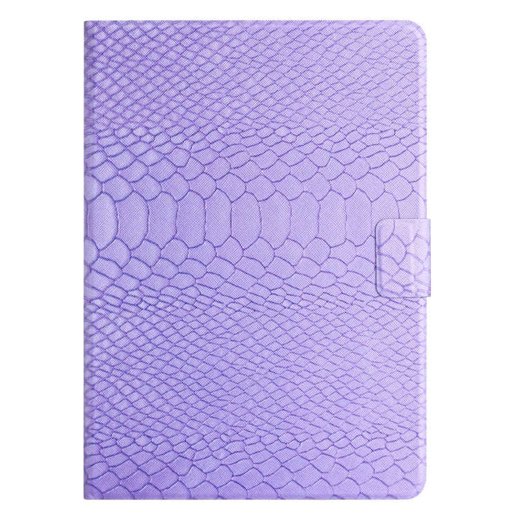 For Huawei MatePad T8 Solid Color Crocodile Texture Leather Tablet Case(Purple)