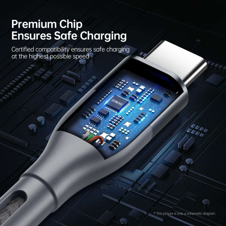 DUZZONA A2 PD 65W USB-C / Type-C to Type-C Fast Charging Data Cable, Length: 1m(Grey)