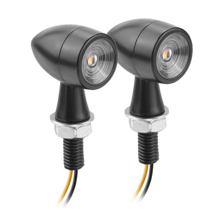 For Kawasaki / Suzuki / Yamaha / Honda T-S002 1 Pair Motorcycle LED Mini Turn Signal Metal Retro ...