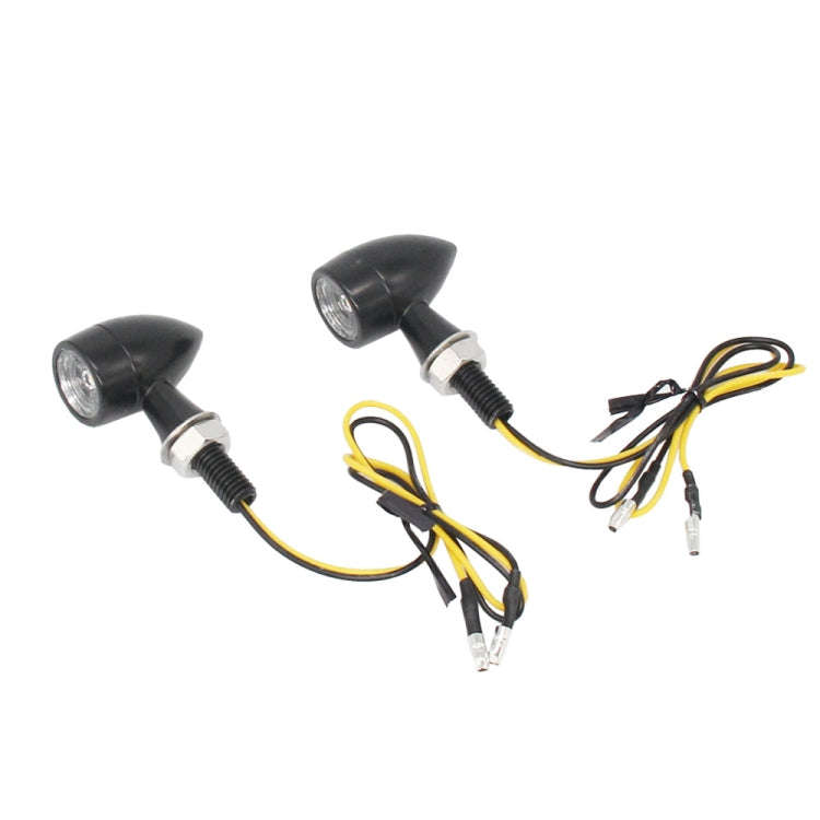 For Kawasaki / Suzuki / Yamaha / Honda T-S002 1 Pair Motorcycle LED Mini Turn Signal Metal Retro ...