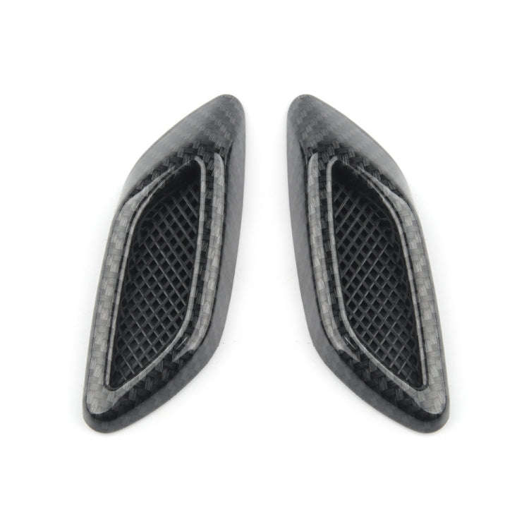 2 in 1 Car Hood Frame Decorative Stickers Fender Air Outlet Stickers(Black)