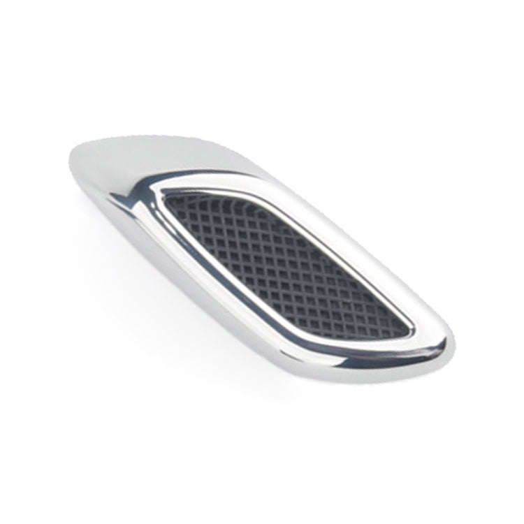 2 in 1 Car Hood Frame Decorative Stickers Fender Air Outlet Stickers (Silver)