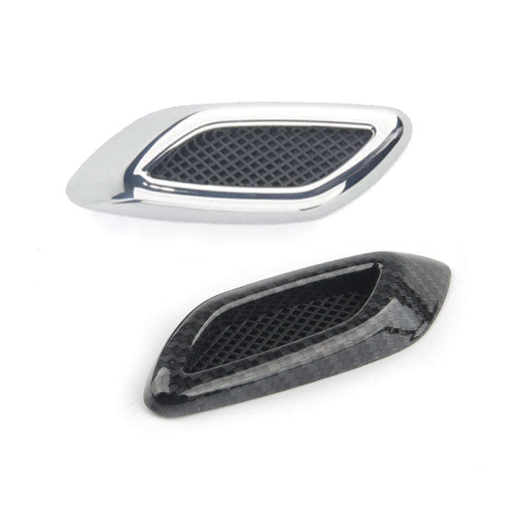 2 in 1 Car Hood Frame Decorative Stickers Fender Air Outlet Stickers (Silver)