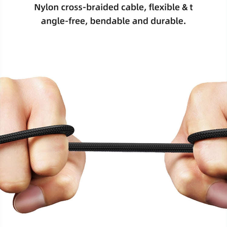 USAMS Type-C to Type-C PD100W Aluminum Alloy Transparent Digital Display Fast Charge Data Cable, ...