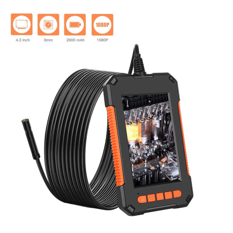 P40 8mm HD Waterproof Portable Integrated Hand-held Vertical Screen Industry Endoscope, Length:2m...