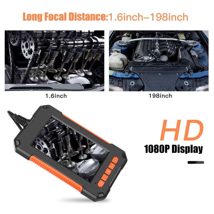 P40 8mm HD Waterproof Portable Integrated Hand-held Vertical Screen Industry Endoscope, Length:5m...