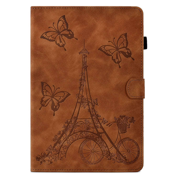 For Huawei MatePad T 10s Tower Embossed Leather Tablet Case(Brown)