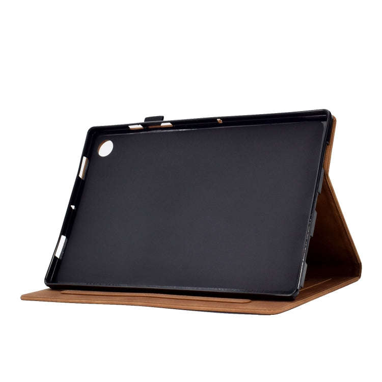 For Huawei MatePad T 10s Tower Embossed Leather Tablet Case(Brown)