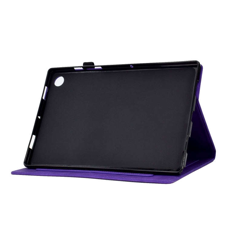 For Huawei MatePad T 10s Tower Embossed Leather Tablet Case(Purple)
