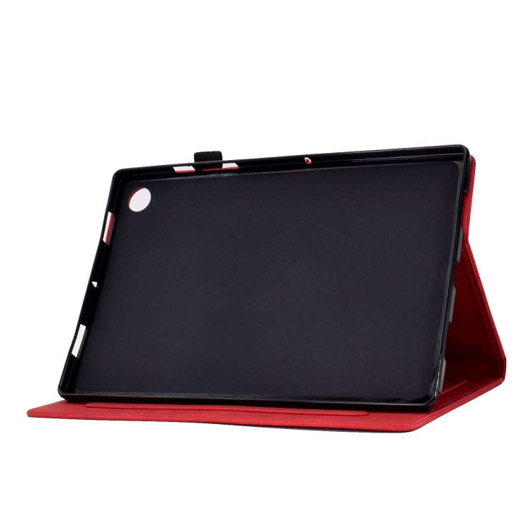 For Huawei MatePad T 10s Tower Embossed Leather Tablet Case(Red)