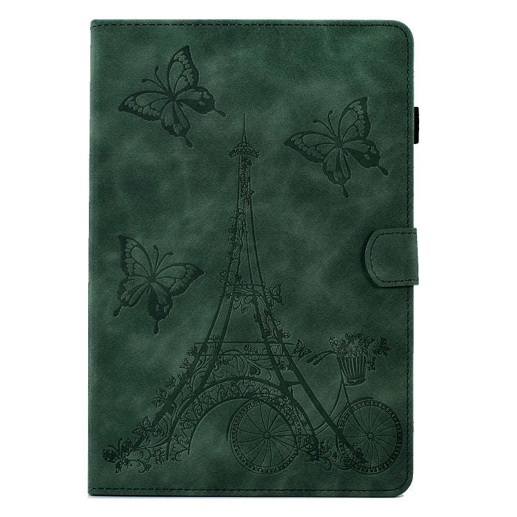 For Huawei MatePad T 10s Tower Embossed Leather Tablet Case(Green)
