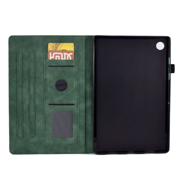 For Huawei MatePad T 10s Tower Embossed Leather Tablet Case(Green)