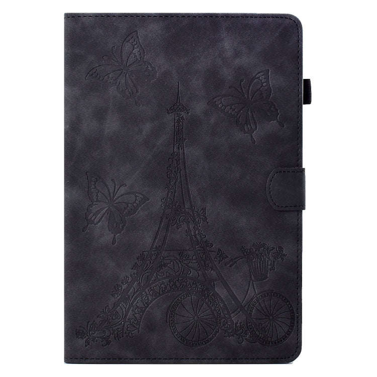 For Huawei MatePad T 10s Tower Embossed Leather Tablet Case(Black)