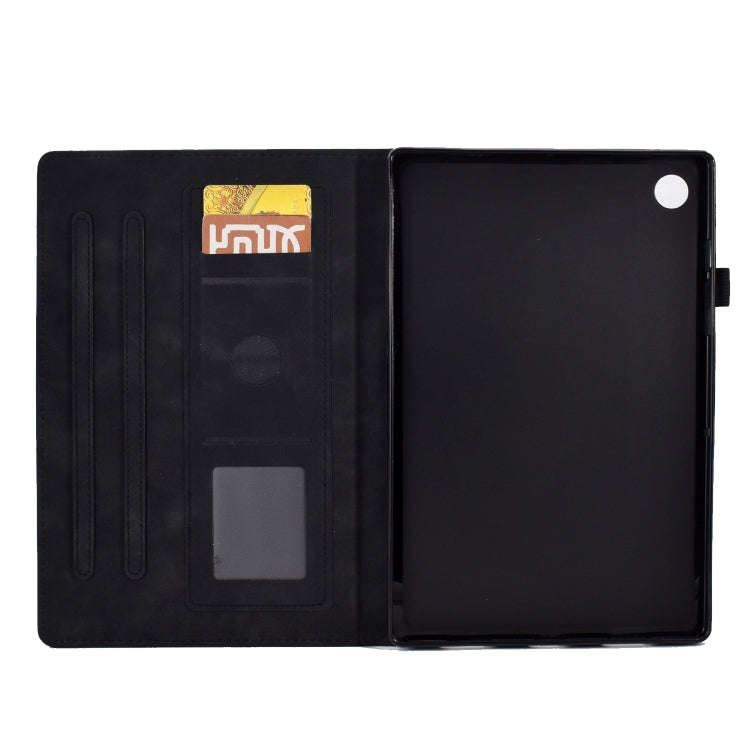 For Huawei MatePad T 10s Tower Embossed Leather Tablet Case(Black)