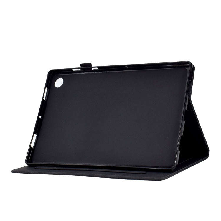 For Huawei MatePad T 10s Tower Embossed Leather Tablet Case(Black)