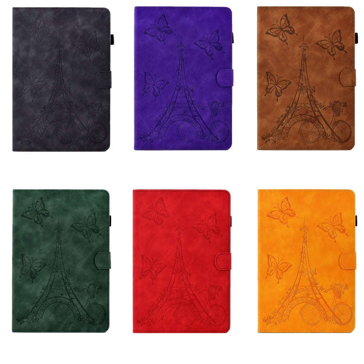 For Huawei MatePad T 10s Tower Embossed Leather Tablet Case(Brown)