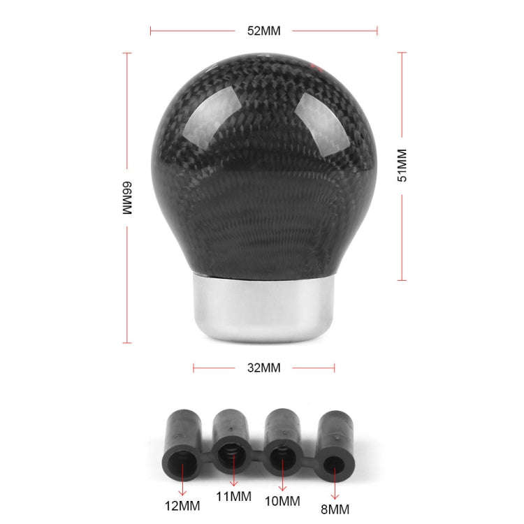 Universal Car Carbon Fiber Gear Shift Knob, 5-speed