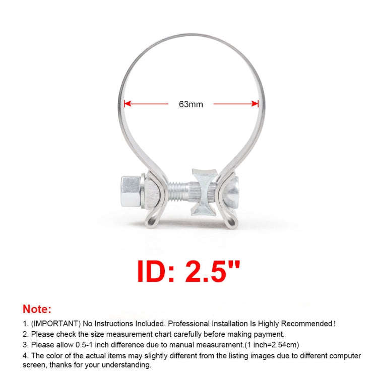2.5 inch Car Turbo Exhaust Downpipe O-Band Clamp Stainless Steel 304 Flange Clamp