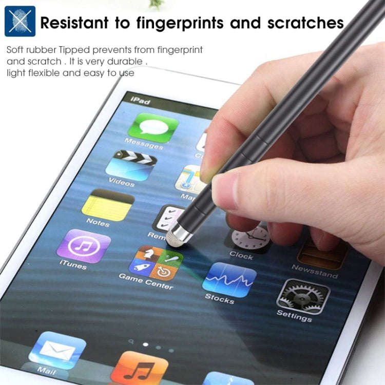 Universal Antenna Extended Double Cloth Head Stylus(Black)