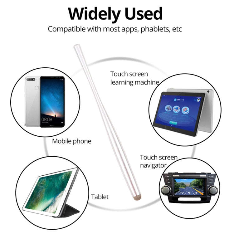 Universal Bottle Cloth Tip Stylus(Silver)