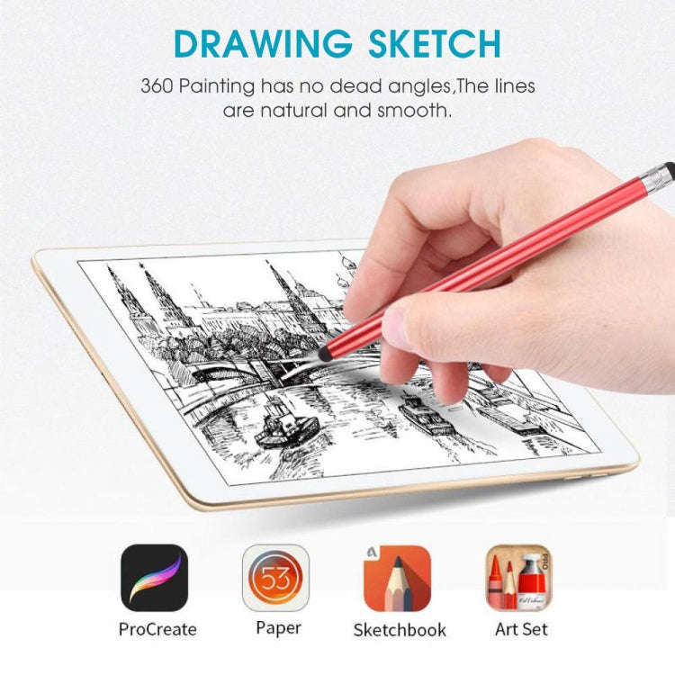 Universal Cloth Head + Silicone Head Stylus(Red)