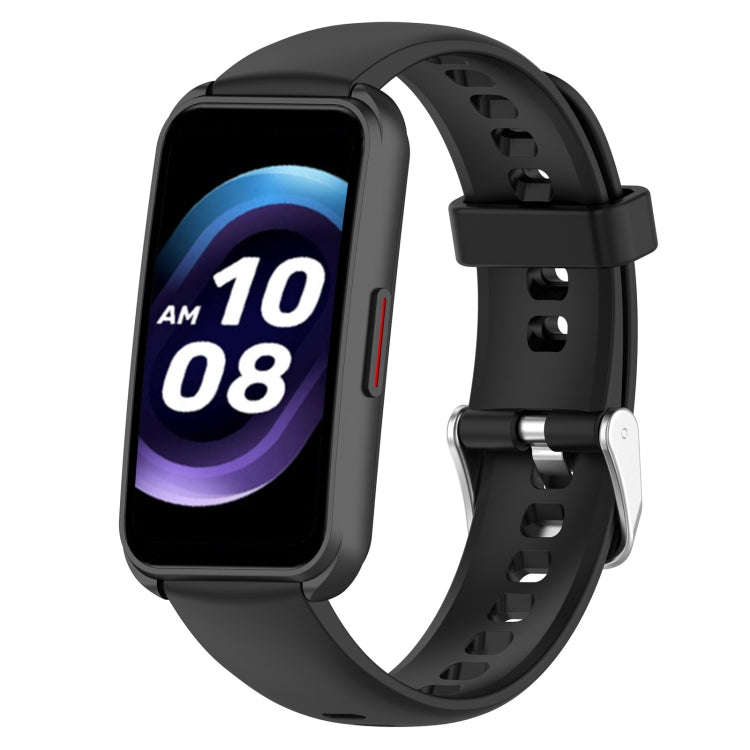 For Keep Band B5 / B4 / B4 Lite 16mm Glossy Surface Silicone Watch Band(Black)