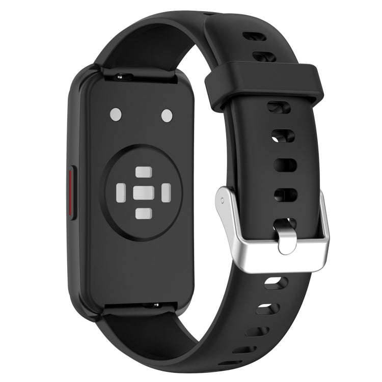 For Keep Band B5 / B4 / B4 Lite 16mm Glossy Surface Silicone Watch Band(Black)