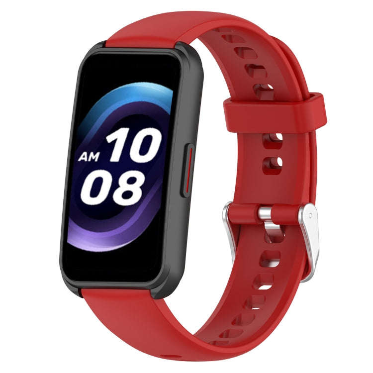 For Keep Band B5 / B4 / B4 Lite 16mm Glossy Surface Silicone Watch Band(Red)