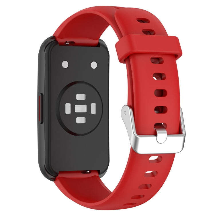 For Keep Band B5 / B4 / B4 Lite 16mm Glossy Surface Silicone Watch Band(Red)