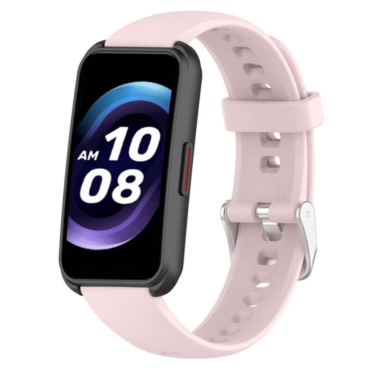 For Keep Band B5 / B4 / B4 Lite 16mm Glossy Surface Silicone Watch Band(Light Pink)
