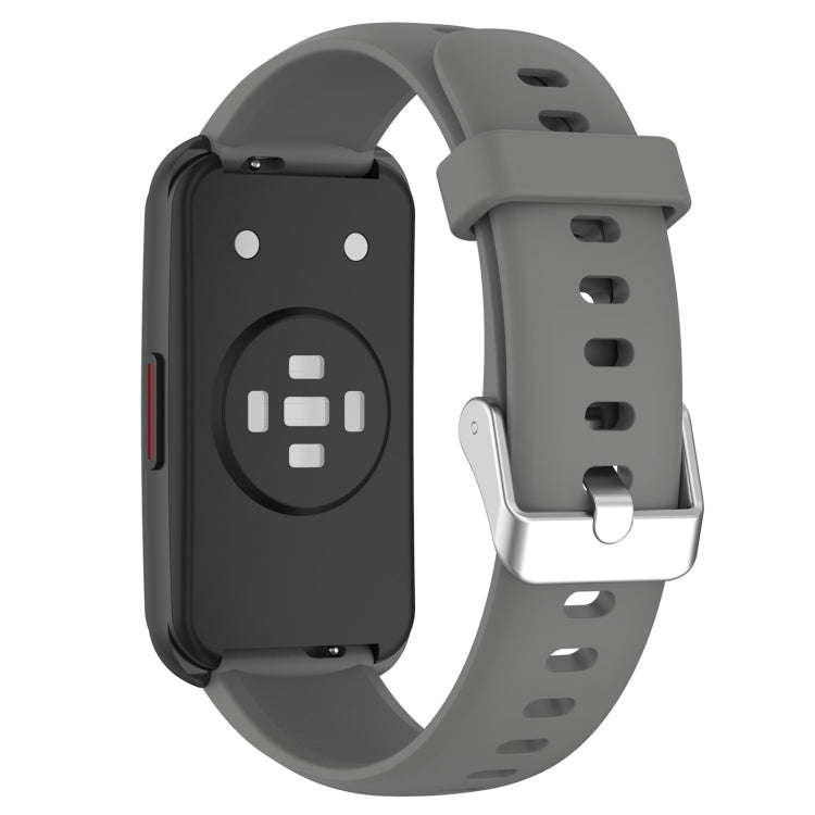For Keep Band B5 / B4 / B4 Lite 16mm Glossy Surface Silicone Watch Band(Dark Grey)
