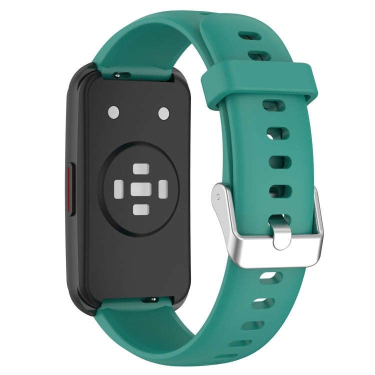 For Keep Band B5 / B4 / B4 Lite 16mm Glossy Surface Silicone Watch Band(Pine Green)