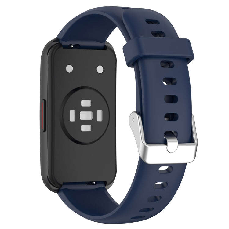 For Keep Band B5 / B4 / B4 Lite 16mm Glossy Surface Silicone Watch Band(Midnight Blue)